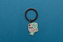 Load image into Gallery viewer, JaneLi.Co - WTF Pigeon Keychain

