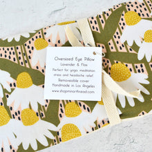 Load image into Gallery viewer, Minor Thread - Weighted Eye Pillow in White Coneflower and Linen: Lavender
