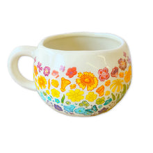 Load image into Gallery viewer, SF Mercantile - Rainbow Floral Mug with Bear Surprise
