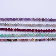 Load image into Gallery viewer, Dainty Beaded Necklace Tourmaline, Ruby
