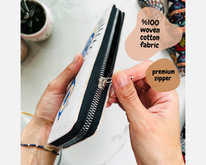 Woven Fabric Wallet for Women, Handmade Wallet for Women