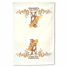Load image into Gallery viewer, SF Mercantile - California Bear &amp; Poppy Tea Towel
