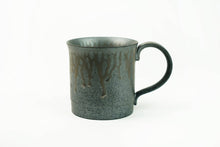 Load image into Gallery viewer, Silver Ceramic Mug with Bronze Drip Glaze
