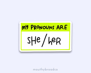 My Pronouns Are Sticker: Paper Sticker / They/Them / Black