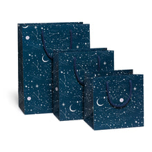 Load image into Gallery viewer, Red Cap Cards - Moon and Stars gift bags: Medium
