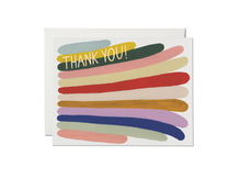 Load image into Gallery viewer, Rainbow Stripes Thanks thank you greeting card
