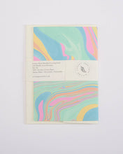 Load image into Gallery viewer, Hand Marbled Greeting Card - Free Spirit Pastel Punch
