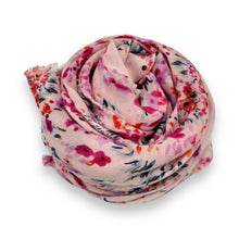 Load image into Gallery viewer, Summer colour Mimosa flower prints on medium weight scarf
