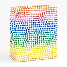 Load image into Gallery viewer, Paper Source Wholesale - Rainbow Dots Gift Bag: Small
