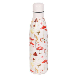 SALE - Mushroom Print Metal Water Bottle