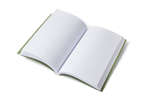 A5 Lined Notebooks in Mid-Green, Ruled Notepads, Stationery