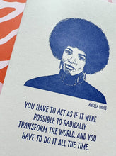 Load image into Gallery viewer, Blackbird Letterpress - Angela Davis letterpress notebook
