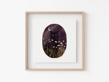 Load image into Gallery viewer, Mother of the Moon - Garden Cat Giclee Art Print: 12x12
