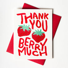 Load image into Gallery viewer, Thank You Berry Much - Risograph Card
