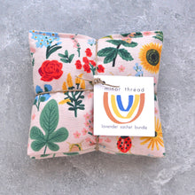 Load image into Gallery viewer, Minor Thread - Curio Floral in Blush Pink Cotton Lavender Sachet Bundle
