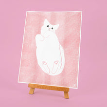 Load image into Gallery viewer, Cat on Glass - Risograph Print
