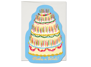 Make a Wish cake birthday greeting card