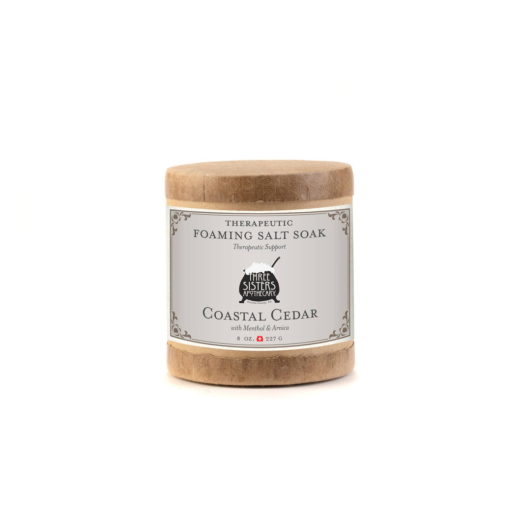 Soap Cauldron - Therapeutic Foaming Bath Salt Soak Coastal Cedar: Small