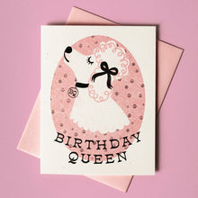 Load image into Gallery viewer, Birthday Queen Dog - Risograph Card
