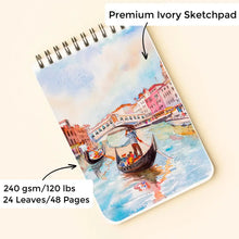 Load image into Gallery viewer, Viviva Colors | Portable Watercolor Art - A6 Travel Kit Refill Sketchpad | Watercolor Paper | A6 Pad
