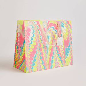 Paper Mirchi - Hand Marbled Gift Bags (Large) - Neon