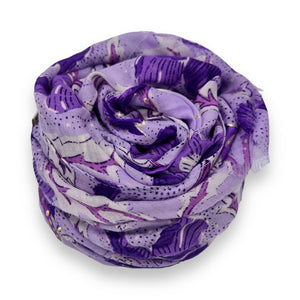 Summer poppy flower print scarf