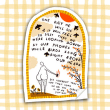 Load image into Gallery viewer, RANI BAN CO - WHILE BIRDS SING ABOVE OUR HEADS Sticker
