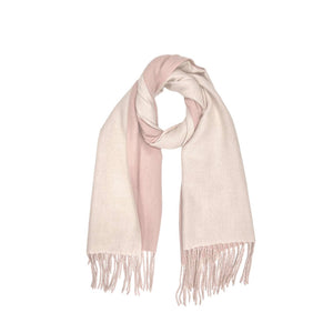 Reversible two tone coloured plain cashmere blend scarf: Baby Blue