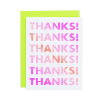 Load image into Gallery viewer, Gradient Thank You - Risograph Greeting Card
