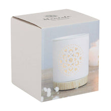 Load image into Gallery viewer, White Mandala Cut Out Oil Burner and Wax Warmer
