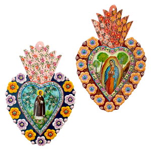 Large Painted Milagro Heart, Peru