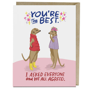 You're the Best Thank You Card