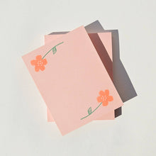 Load image into Gallery viewer, Flower Pair - Risograph Notepad
