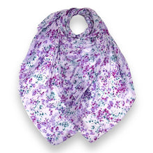 Load image into Gallery viewer, Summer colour Mimosa flower prints on medium weight scarf
