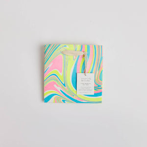 Hand Marbled Gift Bags (Small) - Neon