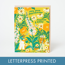 Load image into Gallery viewer, Partnership Congrats Letterpress Greeting Card by Phoebe Wahl
