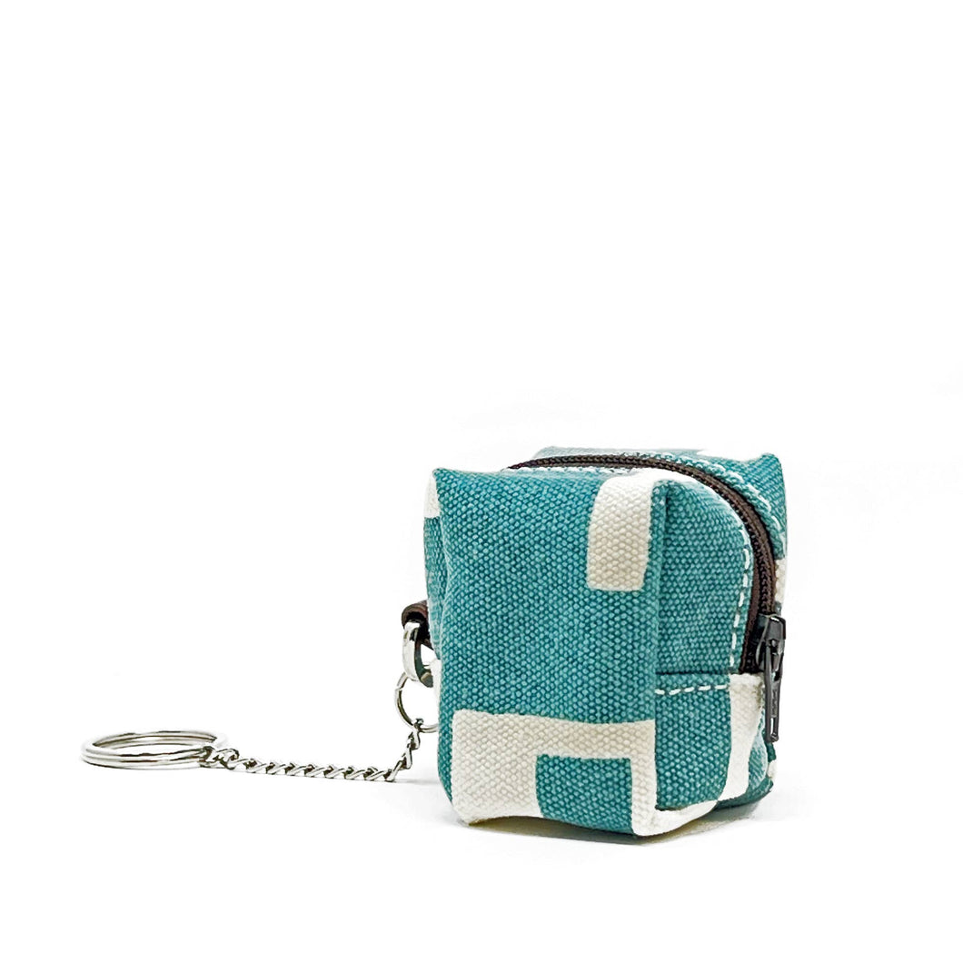 Mini Cube Key Ring, Malibu