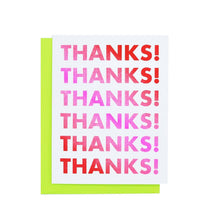 Load image into Gallery viewer, Gradient Thank You - Risograph Greeting Card
