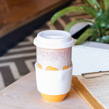 Load image into Gallery viewer, Nova Ceramics Travel Mugs - Grapefruit Ceramic Travel Mug – 16oz with Lid &amp; Sleeve
