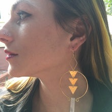 Load image into Gallery viewer, Laurel Earrings Big Geometric Statement Earrings With Crystal Spikes
