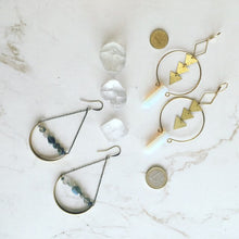 Load image into Gallery viewer, Laurel Earrings Big Geometric Statement Earrings With Crystal Spikes
