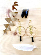 Load image into Gallery viewer, Laurel Earrings Big Geometric Statement Earrings With Crystal Spikes

