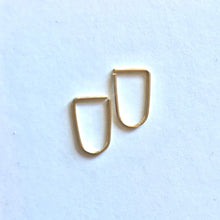 Load image into Gallery viewer, Leave-In Tiny D-Hoop Earrings Modern Every Day Sleepers
