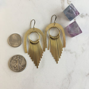 Sun Ray Fringe Earrings