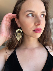 Sun Ray Fringe Earrings