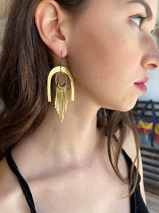 Sun Ray Fringe Earrings