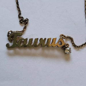 Zodiac astrology sign necklace