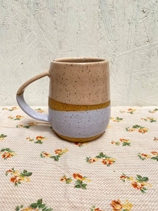 MUG: Cream / matte coral