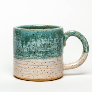 Turquoise Hand-thrown, in Ohio, Stoneware Ceramic  12-14oz Mug