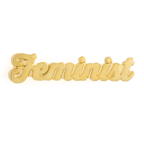 Feminist Gold Enamel Pin